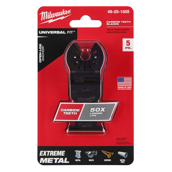 Milwaukee OPEN-LOK End Cut Oscillating Blade 49-25-1505 - Carbide