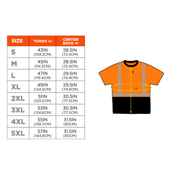 Ergodyne GloWear High Visibility Shirt 8280BK 22584 - Orange/Black