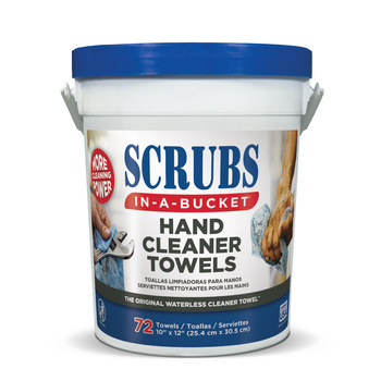 Scrubs In-a-Bucket Hand Cleaner, 72 Wipes Tub, 42272 | RSHughes.com