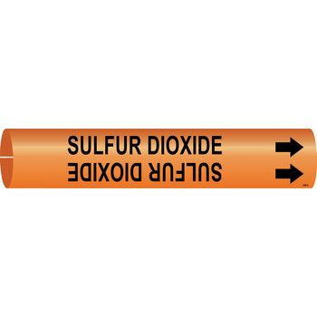 Picture of Brady Bradysnap-On Black on Orange Plastic 4369-C Snap-On Pipe Marker (Main product image)