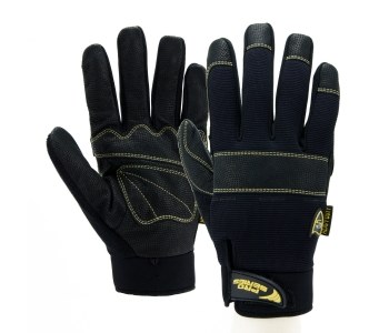 Picture of West Chester Pro Series 86490 Black Large Grain Goatskin Leather Full Fingered Work Gloves (Main product image)