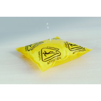 Picture of Meltblown Technologies Osmo Yellow w/Black Caution Sign Polypropylene/Cellulose/SAP 126 gal Absorbent Pad (Main product image)