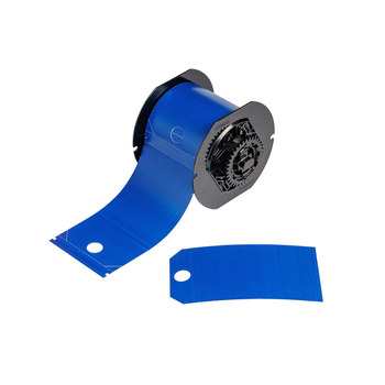 Picture of Brady Blue Outdoor Polyester Thermal Transfer B30-255-851-BLUE Pre-sized Tags for Printers (Main product image)