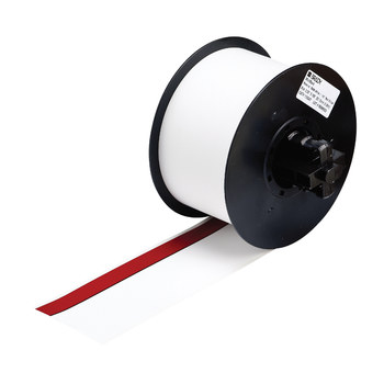 Picture of Brady Red / White Indoor / Outdoor Vinyl Thermal Transfer 113230 Continuous Thermal Transfer Printer Label Roll (Main product image)