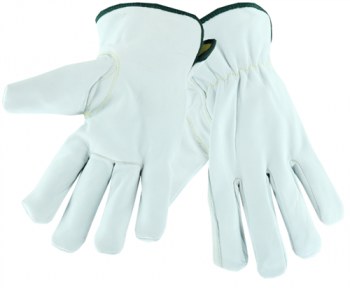 Picture of West Chester Protective Gear KS992K White Medium Grain Cowhide Leather Driver's Gloves (Main product image)