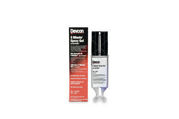 Devcon 5 Minute Amber Two-Part Epoxy Adhesive - Base & Accelerator (B/A) -  400 ml Tube - 078143-DA051