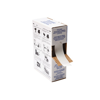Picture of Brady Clear / White Self-Extinguishing, Self-Laminating Vinyl Thermal Transfer BPTL-34-427 Die-Cut Thermal Transfer Printer Label Roll (Main product image)