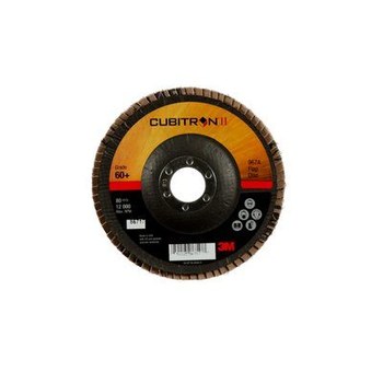 3M Cubitron II 967A Type 29 Flap Disc 86717 - Ceramic Precision-Shaped Grain - 5 in - 60+ - Medium