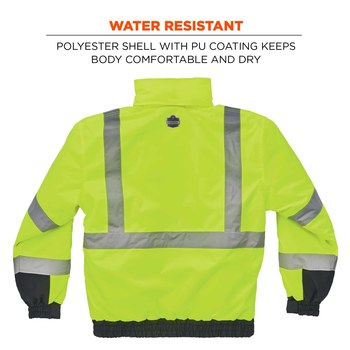 Ergodyne GloWear Work Jacket 8377 25624 - Size Large - Lime/Black