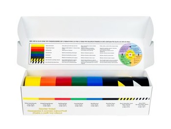 3M 5S Safety Pack 471 Color Coding Starter Pack Multi-Color Marking Tape - 2 in Width x 36 yd Length - 5.2 mil Thick - 97971