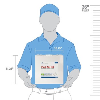 First Aid Only First Aid Kit - 13.25 in Width - 14.13 in Length - 3.13 in Height - Metal Case Construction - 092265-90570