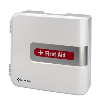 First Aid Only First Aid Cabinet - 5.25 in Width - 15.5 in Length - 14.5 in Height - Plastic Case Construction - 092265-91092