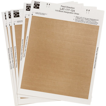 Brady LAT-177-124-BR Laser Printable Label - 7.9 in x 0.475 in - Paper -  Brown - B-124 - 24556