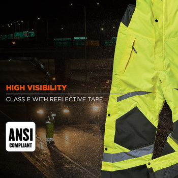 Ergodyne GloWear High-Visibility Overalls 8928 25524 - Size Large - Lime