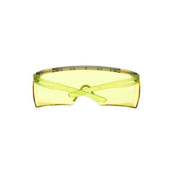 3M SecureFit 3700 OTG Series Safety Glasses SF3703SGAF-GRN - Scotchgard AF/AS Amber Lens, Lime Green Temples