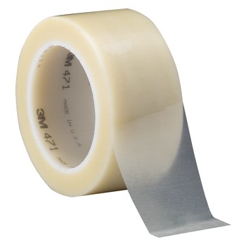3M 471 Clear Marking Tape - 2 in Width x 36 yd Length - 5.2 mil Thick - 04314