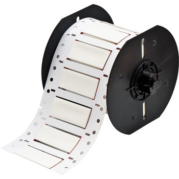 Picture of Brady White Heat-Shrinkable Polyolefin Thermal Transfer B33D-500-2-7642 Die-Cut Thermal Transfer Printer Sleeve (Main product image)