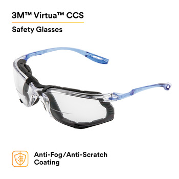 3M Virtua Standard Safety Glasses with Corded Ear Plug Control System CCS 11872