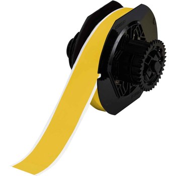 Picture of Brady Yellow Indoor / Outdoor Vinyl Thermal Transfer B30C-1125-595-YL Continuous Thermal Transfer Printer Label Roll (Main product image)