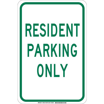 Picture of Brady B-555 Aluminum Rectangle White English Parking Restriction, Permission & Information Sign part number 129663 (Main product image)