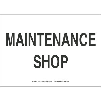 Picture of Brady B-120 Fiberglass Reinforced Polyester Rectangle White English Door Sign part number 132121 (Main product image)