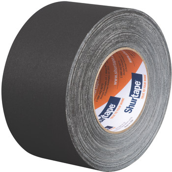 Shurtape P 628 Black Gaffer's Tape - 72 mm Width x 50 m Length - 10.75 mil Thick - SHURTAPE 181204