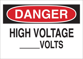 Picture of Brady B-120 Fiberglass Reinforced Polyester Rectangle White English Electrical Safety Sign part number 69025 (Main product image)