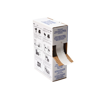 Picture of Brady Clear / White Self-Extinguishing, Self-Laminating Vinyl Thermal Transfer BPTL-32-427 Die-Cut Thermal Transfer Printer Label Roll (Main product image)