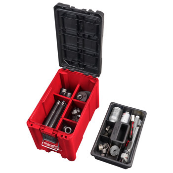 Milwaukee PACKOUT Red/Black Compact Tool Box - 16.3 in Length - 9.8 in Wide - 48-22-8422
