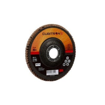 3M Cubitron II 967A Type 27 Flap Disc 86719 - Ceramic Precision-Shaped Grain - 5 in - 80+ - Medium