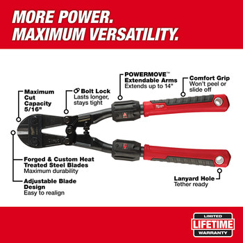 Milwaukee POWERMOVE 48-22-4114 Bolt Cutter - 14 in - 48649