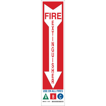 Picture of Brady B-401 High Impact Polystyrene Rectangle White English Fire Equipment Sign part number 124569 (Main product image)