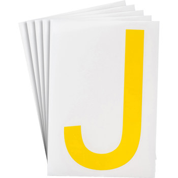 Picture of Brady Toughstripe Yellow Indoor Polyester 121750 Letter Label (Main product image)