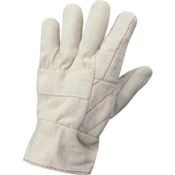 Global Glove Heat Handler CIA317INT White Universal Cotton Work Gloves - Wing Thumb - C26WBT