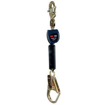 3M DBI-SALA Nano-Lok Self-Retracting Lifeline, 3101219 - 6 ft Length - Steel Rebar Hook