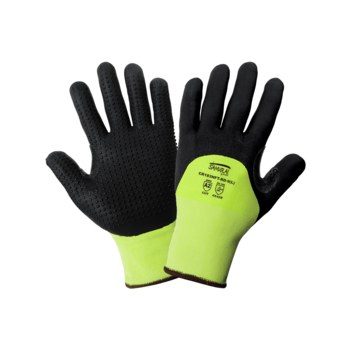 Global Glove Samurai Glove Tuffalene CR18NFT-RD Yellow/Green Medium Cut-Resistant Gloves - ANSI A2 Cut Resistance - Nitrile Palm & Fingers Coating