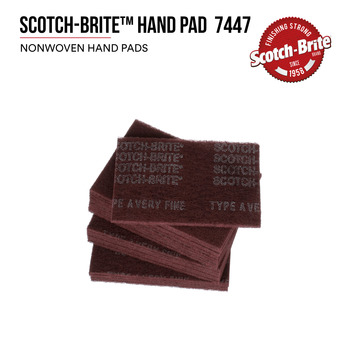 3M Scotch-Brite HP-HP 7447 Hand Pads - Non-Woven Abrasive Pads (20/box, 3 boxes/case)