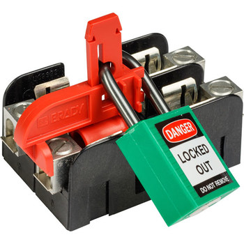 Brady Red Fiberglass Reinforced Nylon Circuit Breaker Lockout Device 149281 - 0.75 in Width - 2 in Height - 754473-60057