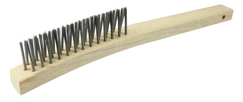 Weiler Steel Hand Wire Brush - 2.4 in Width x 13.75 in Length - 0.012 in Bristle Diameter - 44594