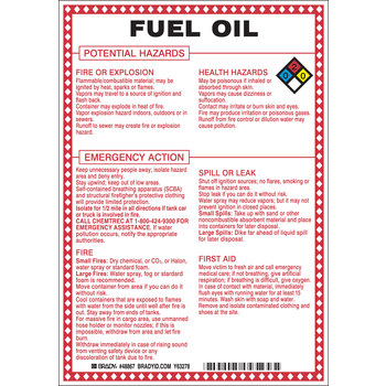Picture of Brady B-120 Fiberglass Reinforced Polyester Rectangle White English Chemical Warning Sign part number 48867 (Main product image)