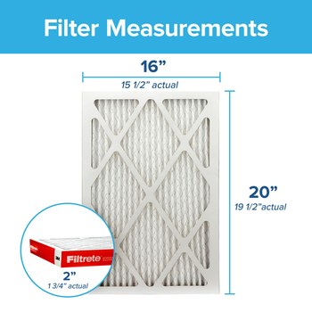 3M Filtrete Allergen Defense 16 in x 20 in x 2 in NADP00-2IN-4 MERV 11, 1000 MPR Air Filter - 65456