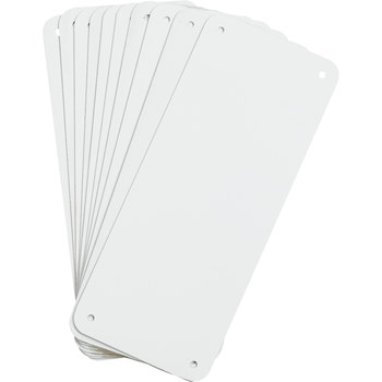 Picture of Brady B-401 Plastic Rectangle White Sign Panel part number 146074 (Main product image)