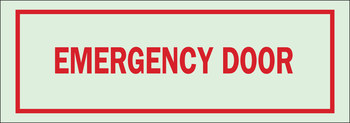 Picture of Brady Bradyglo B-347 Polyester / Polystyrene Rectangle Green English Emergency Exit Sign part number 80272 (Main product image)