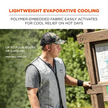 Ergodyne Chill-Its Cooling Vest 6665 12544 - Size Large - Gray