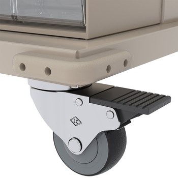 Akro-Mils TVSTACKCART BEIGE Bin Cart - 250 lb Capacity - Beige - Steel