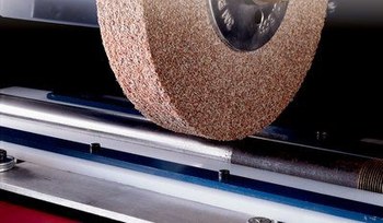 3M Scotch-Brite CM-WL Convolute Aluminum Oxide Hard Deburring Wheel - Medium Grade - Arbor Attachment - 12 in Diameter - 5 in Center Hole - 1 in Thickness - 18605