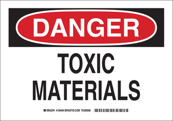 Picture of Brady B-401 Polystyrene Rectangle White English Hazardous Material Sign part number 126403 (Main product image)