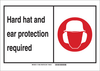 Picture of Brady B-401 High Impact Polystyrene Rectangle PPE Sign part number 119508 (Main product image)