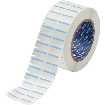 Brady THT-152-494-BL Thermal Transfer Printable Labels - 1 in x 0.375 in - Polyester - Blue / White - B-494 - 60898