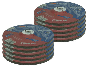 Weiler Tiger AO Depressed-Center Grinding Wheel 68372 - 7 in - Aluminum Oxide - 24 - T